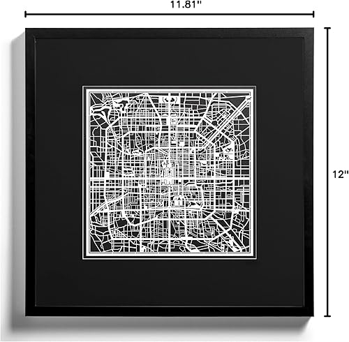 Miniatura 10 de O3 Design Studio - Mapa de corte de papel de Beijing, color blanco, 12 x 12 pulgadas