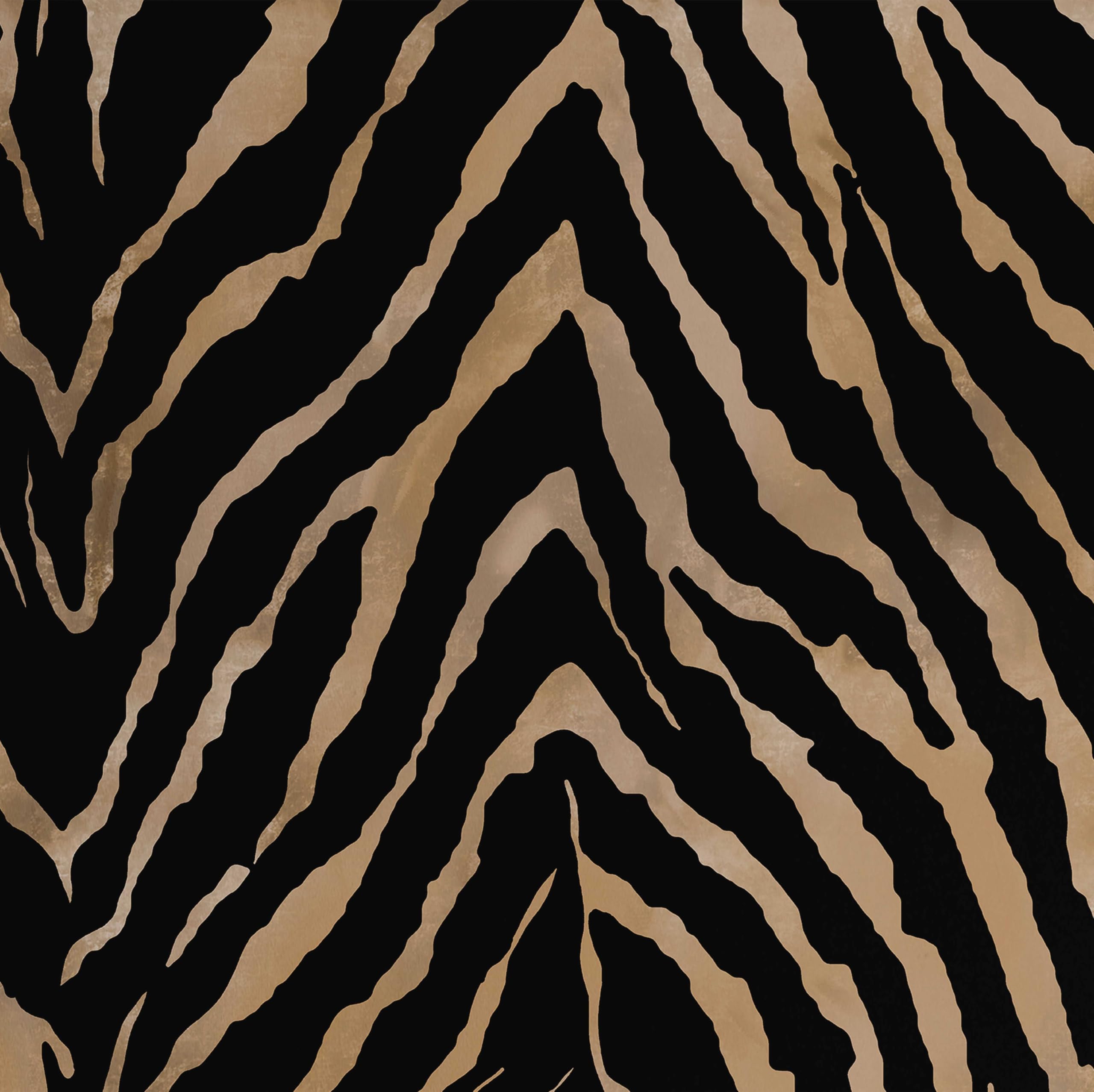 Papier peint animalier noir S4Sassy : revêtement mural autocollant amovible de 63,5 x 304,8 cm