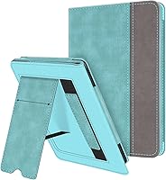 Vista 18 de Fintie Funda con soporte para Kindle de 6 pulgadas (11ª generación-versión 2024/2022), funda de piel sintética con ranura para tarjeta de Mármol