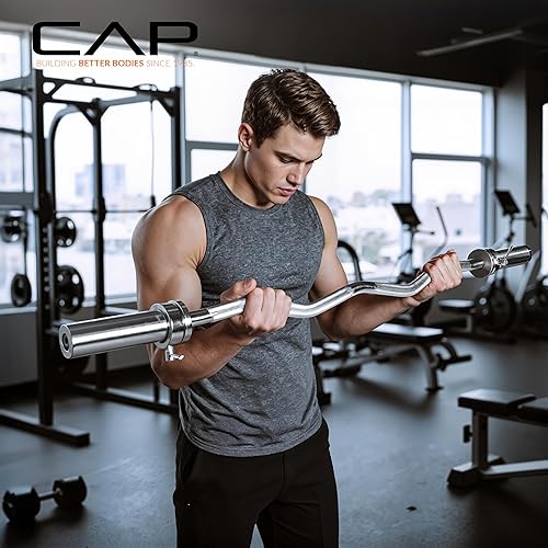 Miniatura 5 de CAP Barbell 47-Inch Olympic EZ Curl Bar for 2-Inch Weight Plates  Multiple Options