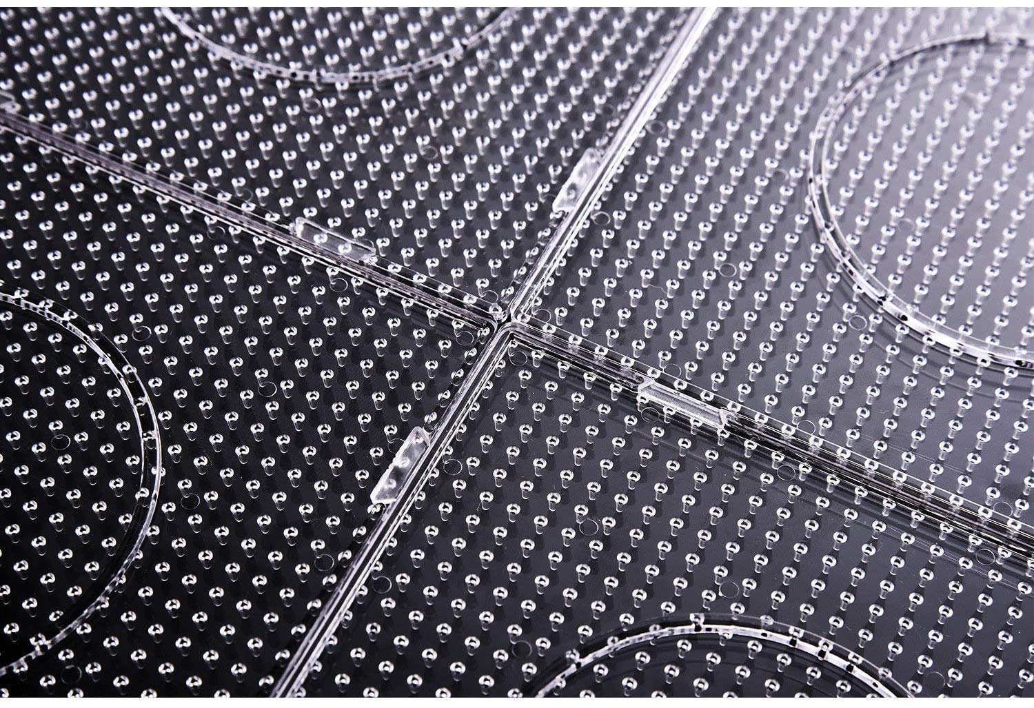 BANCHELLE Fuse Beads Boards 5mm, PegBoards Plastic Kits Large Square Clear, 4 PCS - Image 5