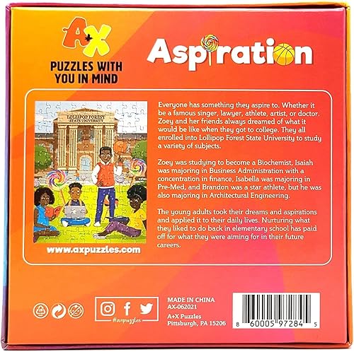 Miniatura 3 de Rompecabezas de aspiración A+X para niños, 45 piezas, rompecabezas motivacionales para el aprendizaje de niños pequeños, rompecabezas educativo