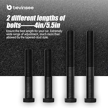 Bevinsee Maximum Bump Steer Kit Adjustable 79-93 Compatible with Ford Mustang, Power Rack Outer Tie Rod End Kits for GT V8 Roush & Saleen Vehicles