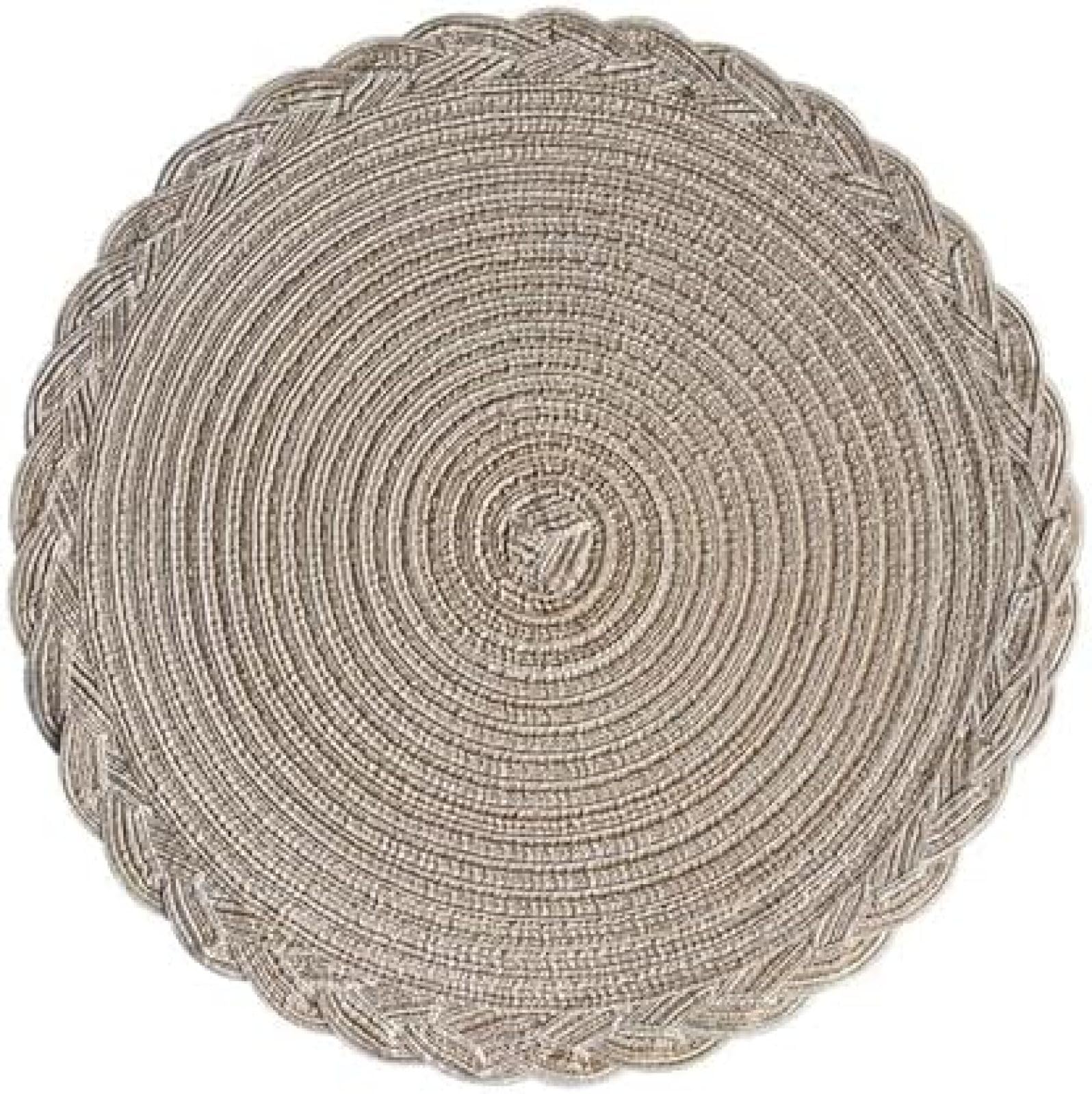 Sets de table ronds pour Noël et Thanksgiving en polyester café
