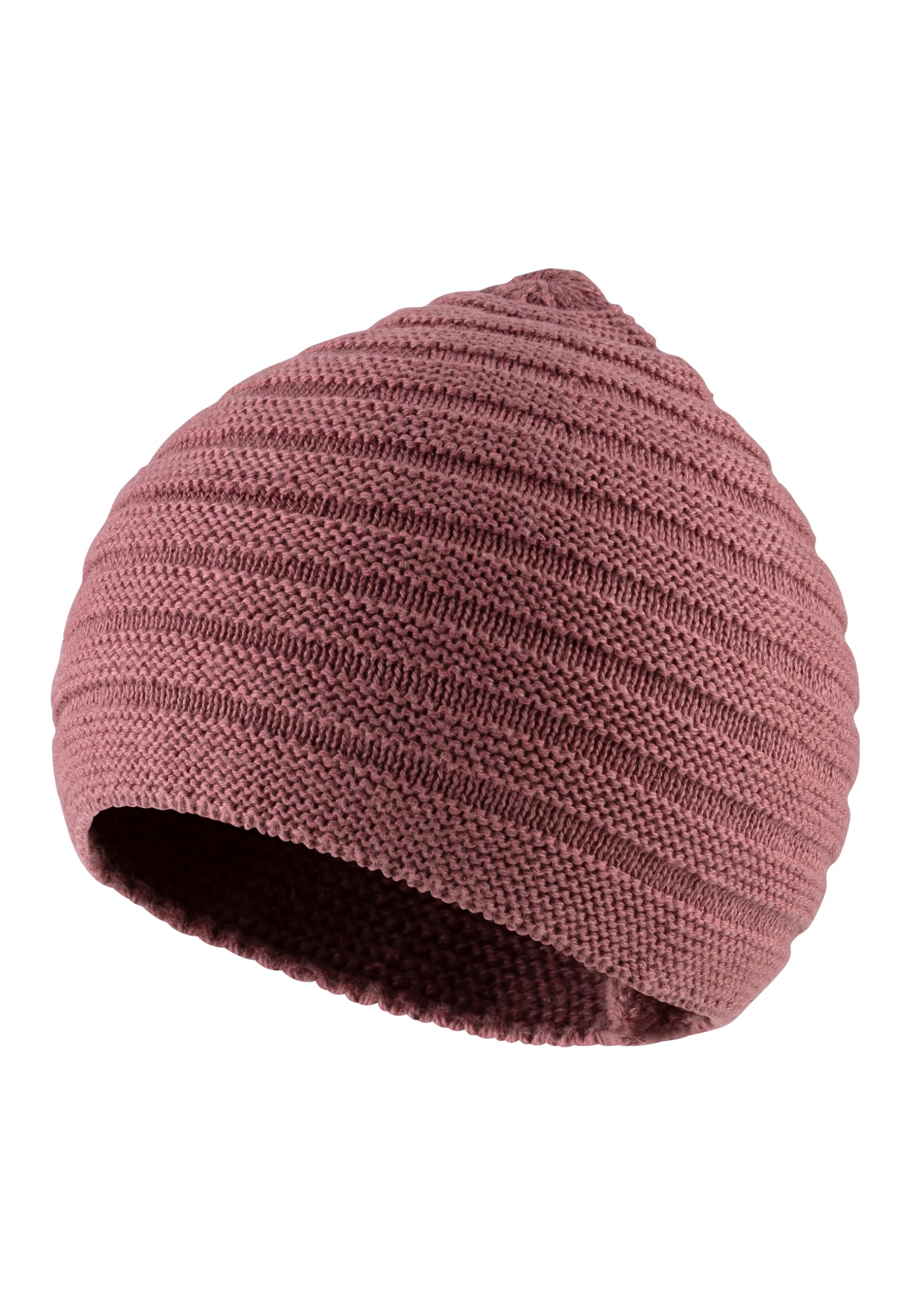 Sterntaler Unisex Berry Pink Knitted Cotton Structured Beanie Hat, 6