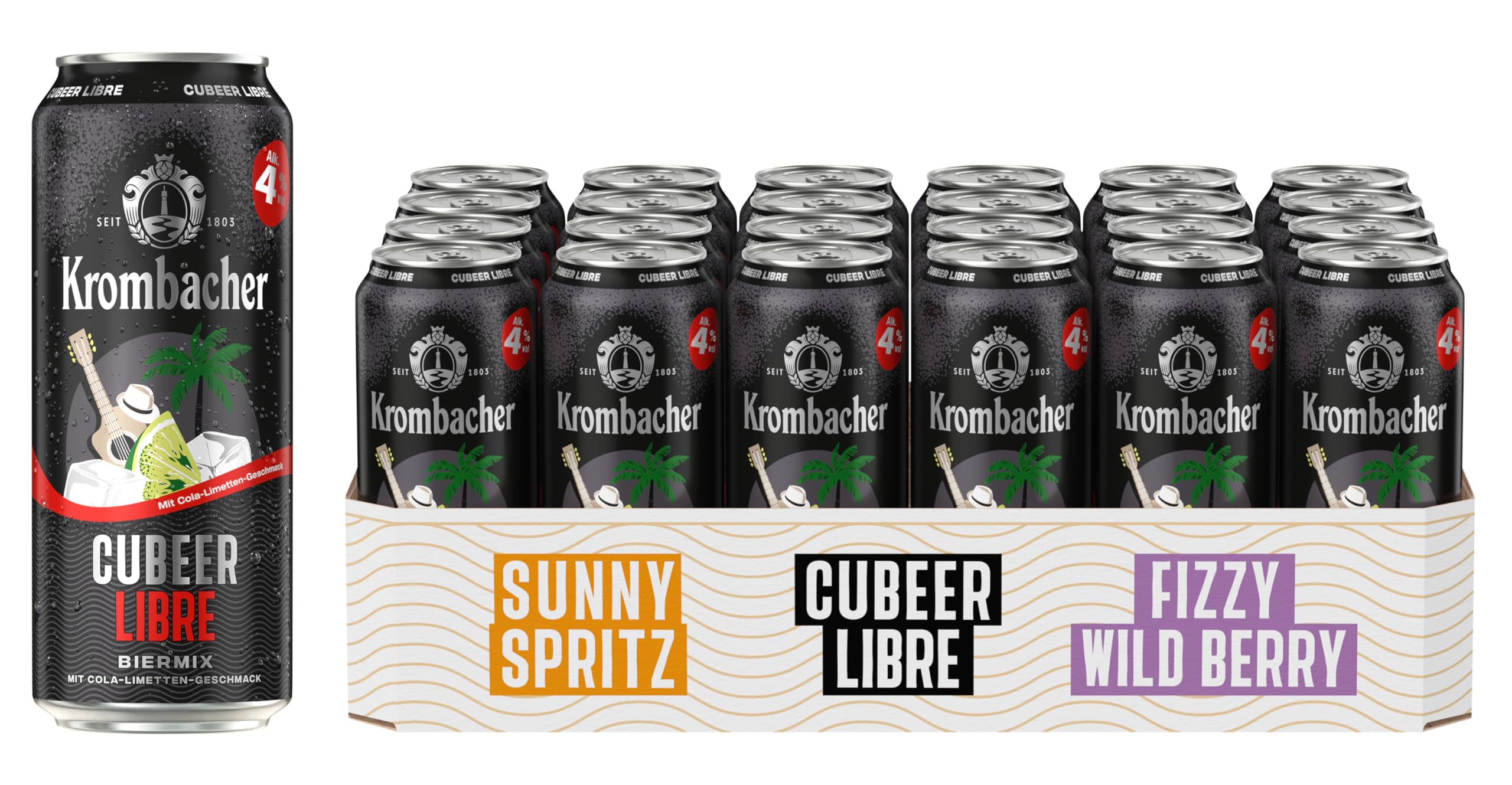 Krombacher Cubeer Libre Biermix 24er Dosentray