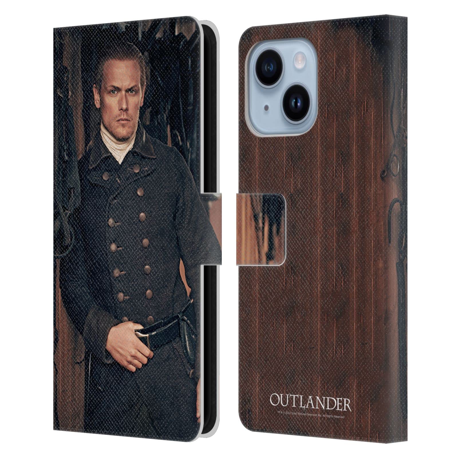 Étui Outlander Jamie Fraser anti-choc iPhone 14 Plus portefeuille