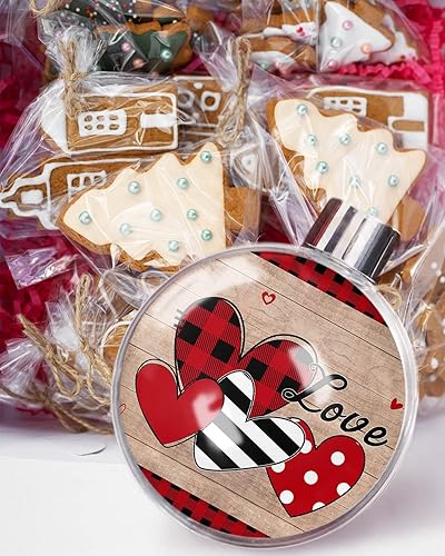 Miniatura 5 de Adornos de Navidad para colgar en el árbol bolas de San Valentín adornos de Navidad inastillables para árbol de Navidad decoración de fiestas