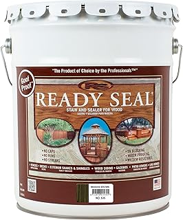 Ready Seal 535 Exterior Stain and Sealer for Wood, 5-Gallon, Mission Brown