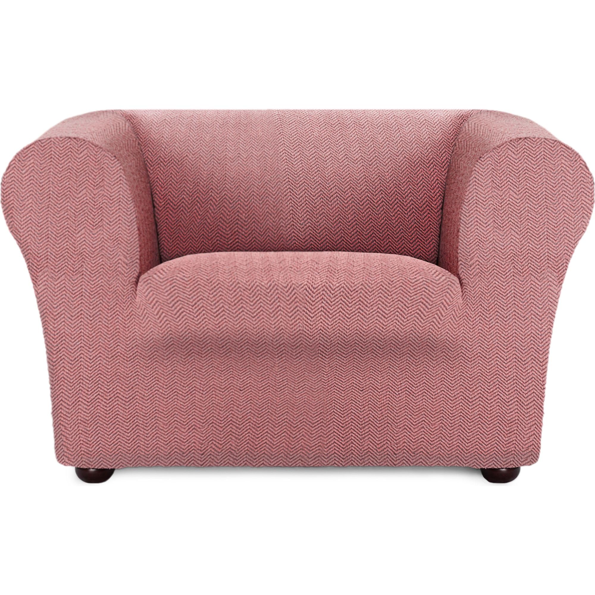 Housse de canapé bi-élastique rose pour Chester et Klippan