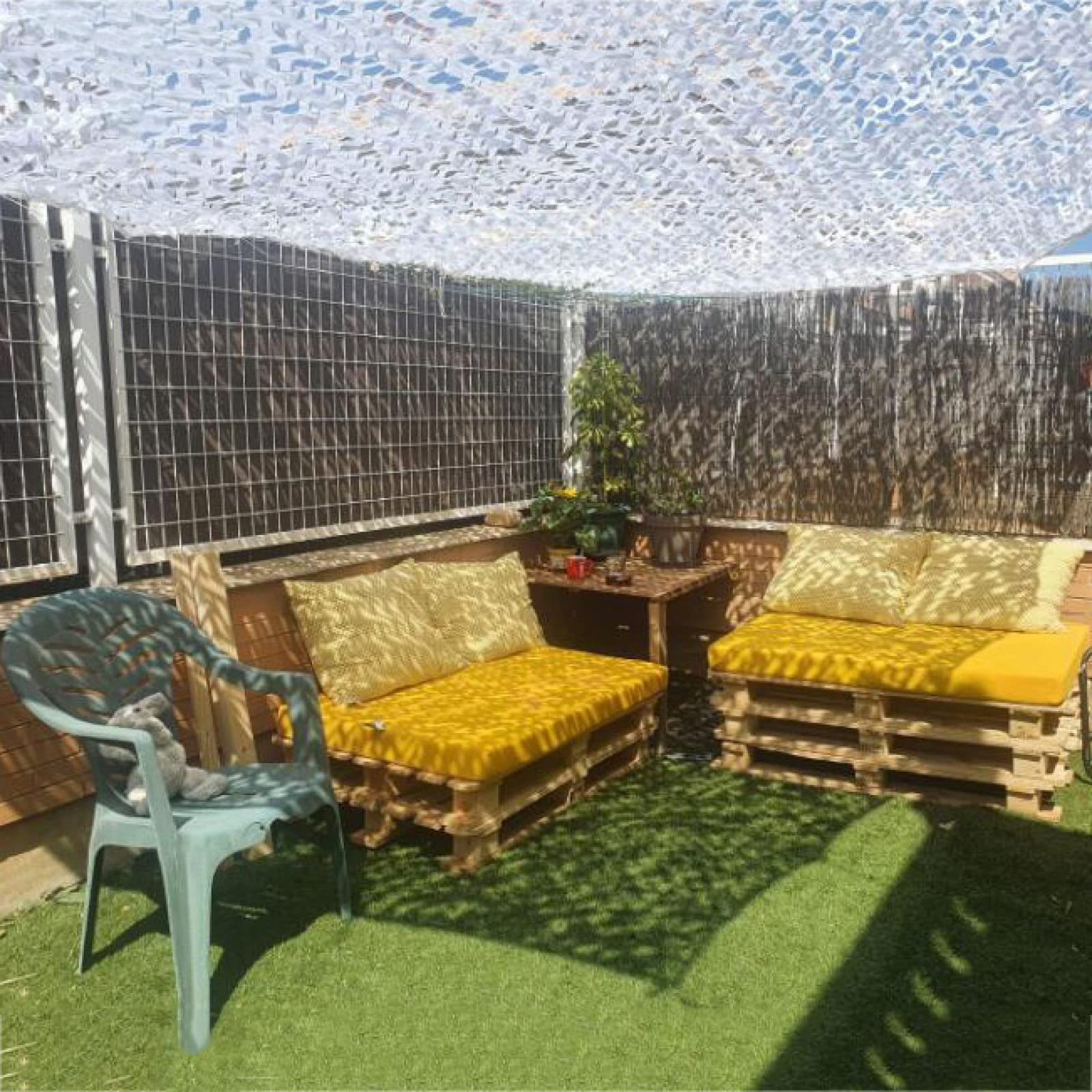 Rete mimetica bianca,rete mimetica rinforzata,rete ombreggiante mimetica,tenda mimetica,per fiori e piante verdi, ombreggiatura auto,decorazione per feste,1.5x2m,4x6m,8x9m,White-3x5m(9.8x16.4ft)