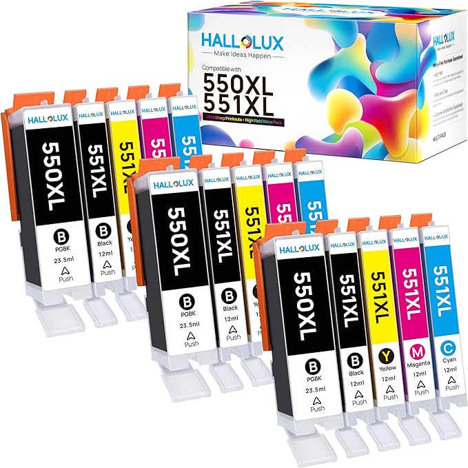 Canon Pixma Ix6850 Cartucce D'inchiostro Compatibili Canon CLI-551 - Set Da 12 (C/M/Y) Per PIXMA IP7200, IX6850, MG5650, MG6650 Canon Mx 925 Cartucce