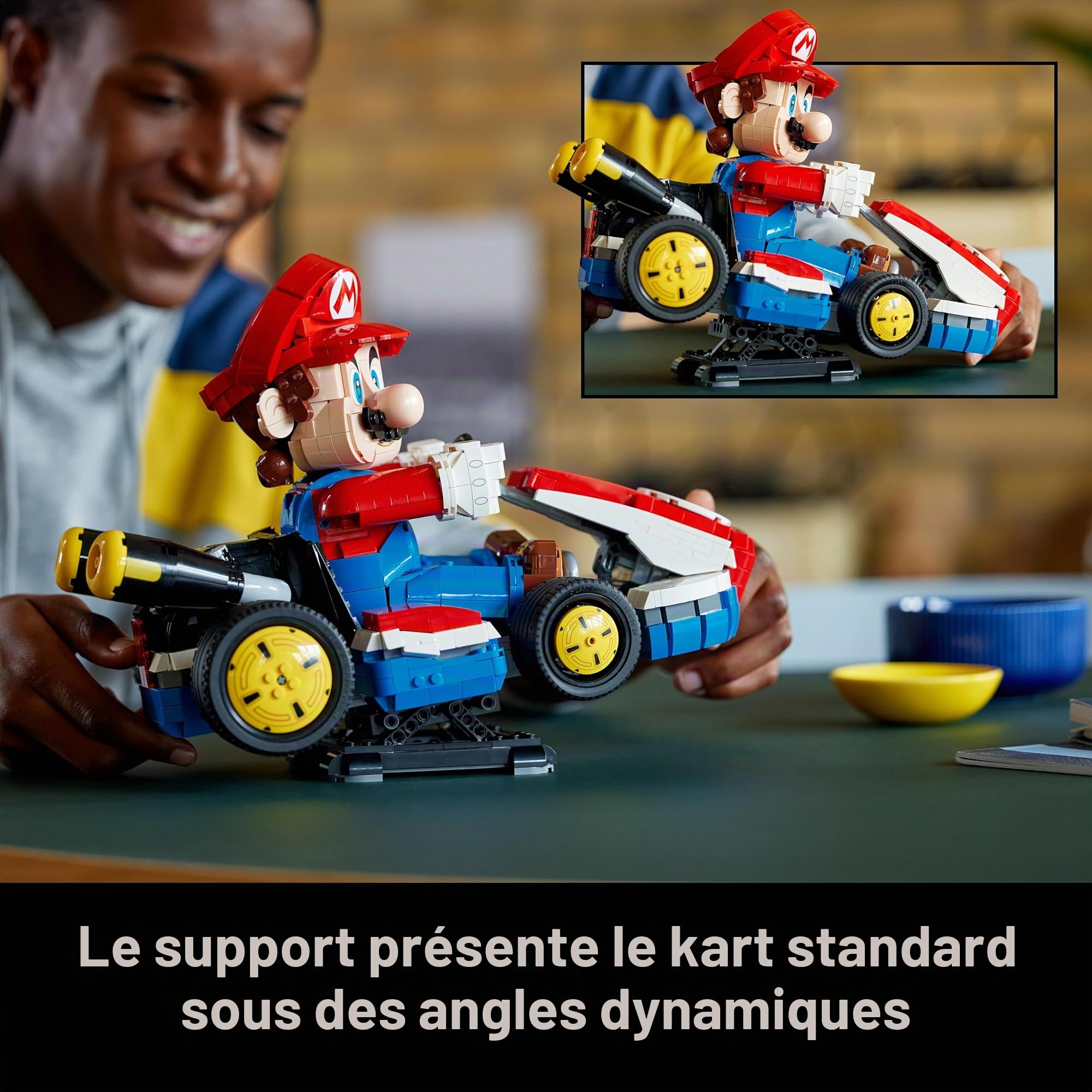 BRICK Flip Lego Mario Kart : Mario & Standard Kart (72037) avec Polybag Lego Toad (30702)