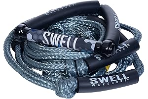 Pro Wakesurf Rope With Handle - Premium 24' 3-Section 3/4'' Line