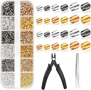 1600 Pz Perline Di Distanziatore Placcate Oro Bianco Lettera - Foto 9