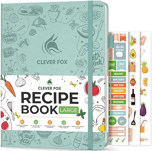 Vista 114 de Clever Fox cuaderno de recetas A5 Gris