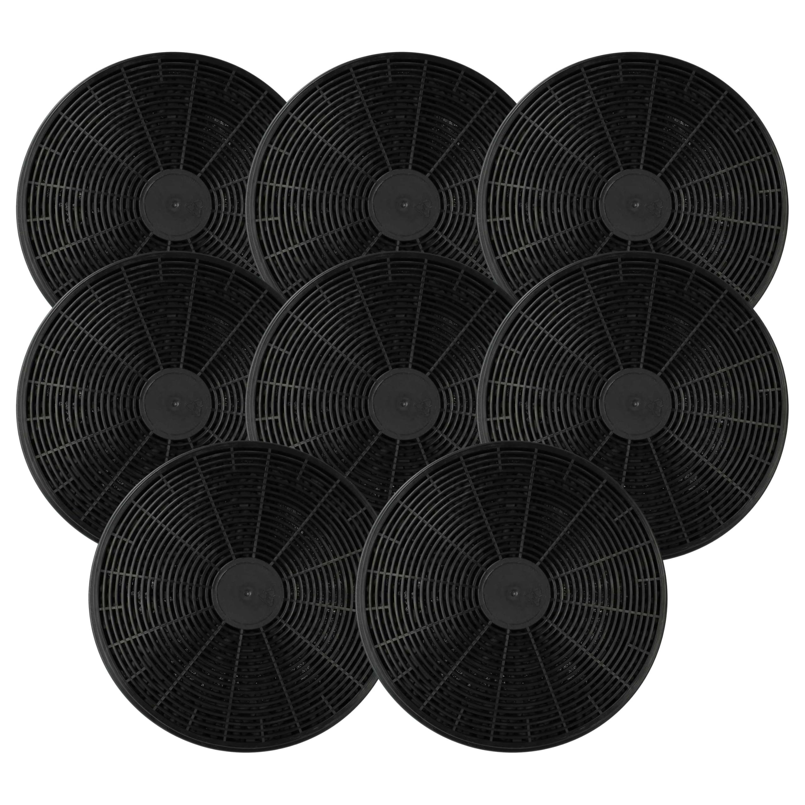 vhbw 8x Activated Carbon Filter Replacement for Klarstein 10027530, CGCH2, 10027711, 10030983, K10001 for Extractor Hood - 17.5 cm