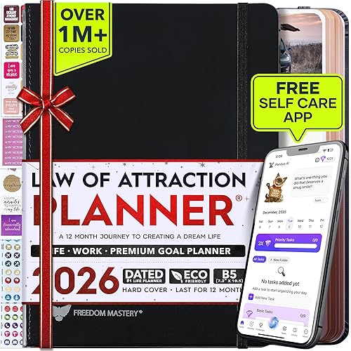Deluxe 2026 Planner Weekly and Monthly | Law of Attraction Planner with Productivity App | 12-Month for Productivity, Gratitude & Goal Setting |