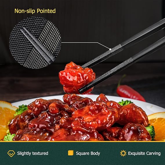 Fiberglass Chopsticks Series - Japanese Non-Slip Luxury Reusable Chopsticks 5 Pairs Gift Set