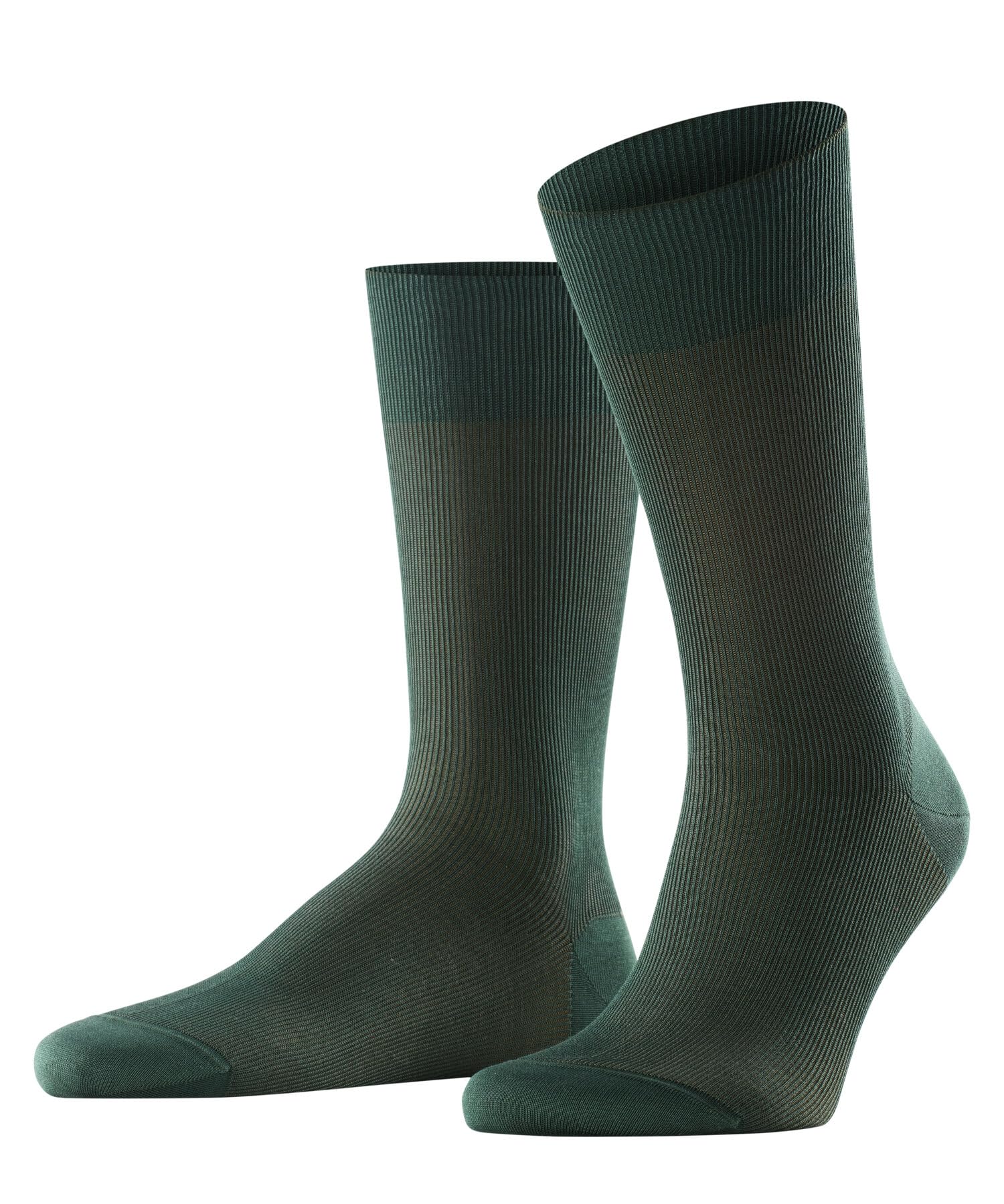 FALKE Men's Fine Shadow M So Cotton Patterned 1 Pair Socks, Green Hunter 7441, 8.5-9.5