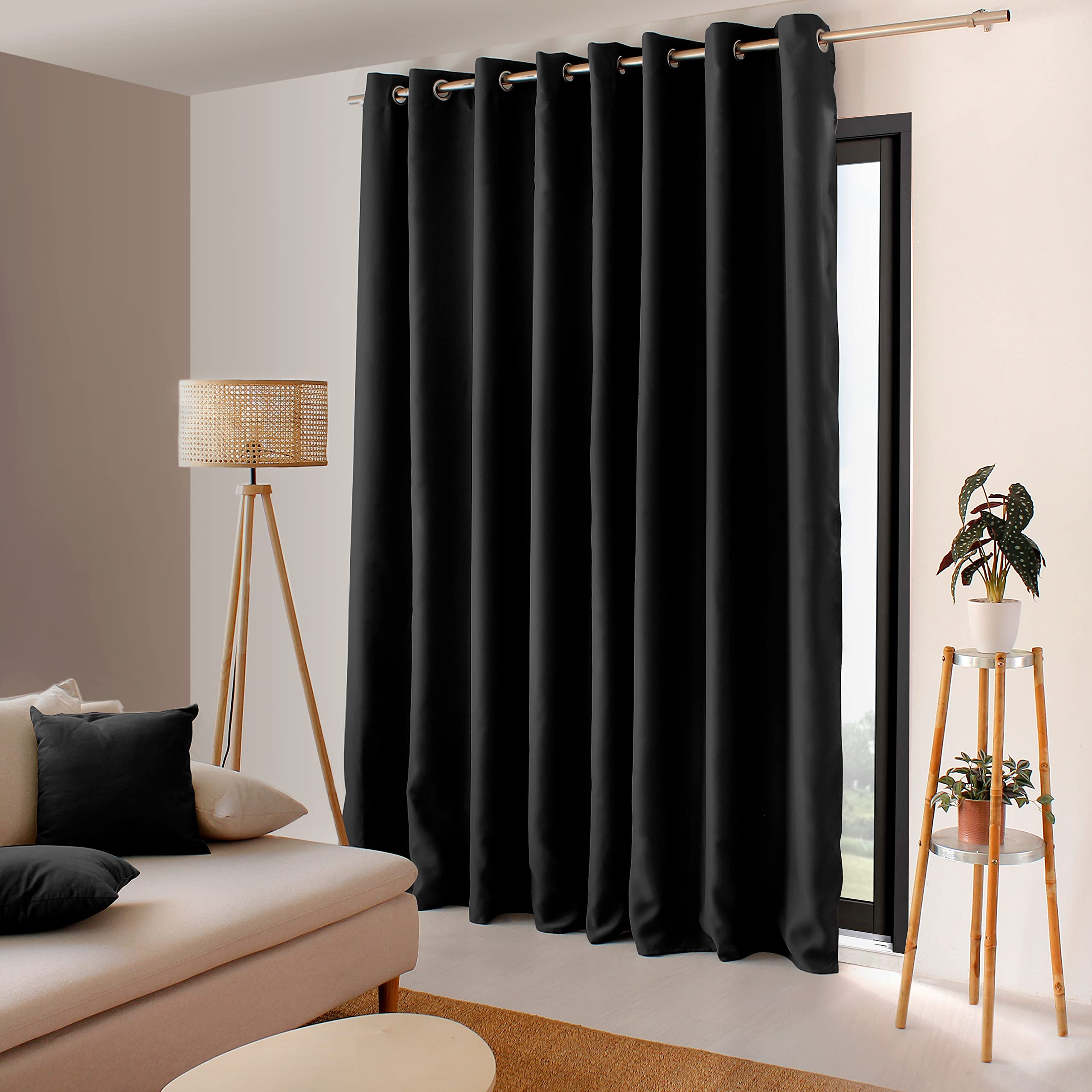 Rideau Occultant Enjoy Home – Uni Gris – 300 X 240 Cm – Avec Oeillets – Neuf En Emballage