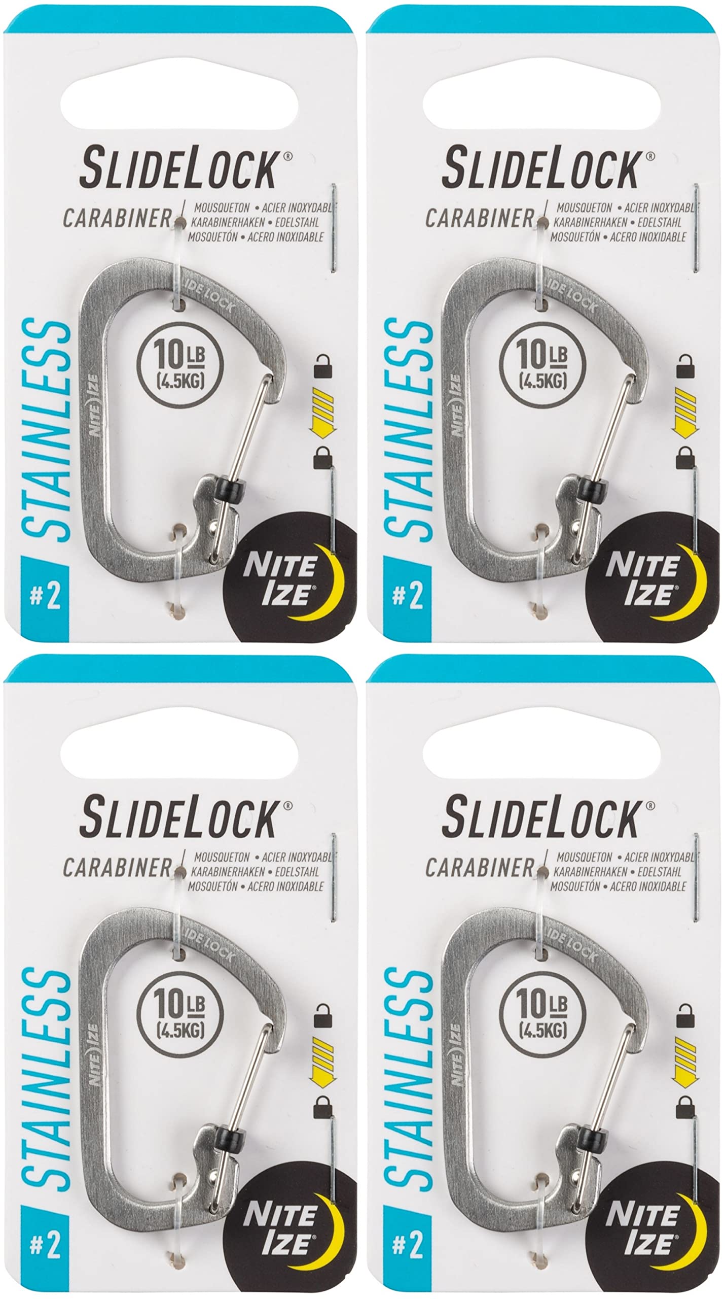 SlideLock Carabiner #2-Stainless