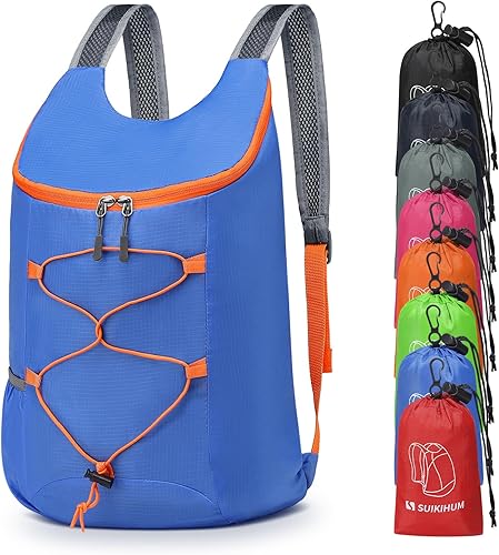 Miniatura 12 de Mochila plegable ligera para senderismo, 20 litros, para acampar, ciclismo, al aire libre, color negro Negro,Azul,Gris,Verde,Azul