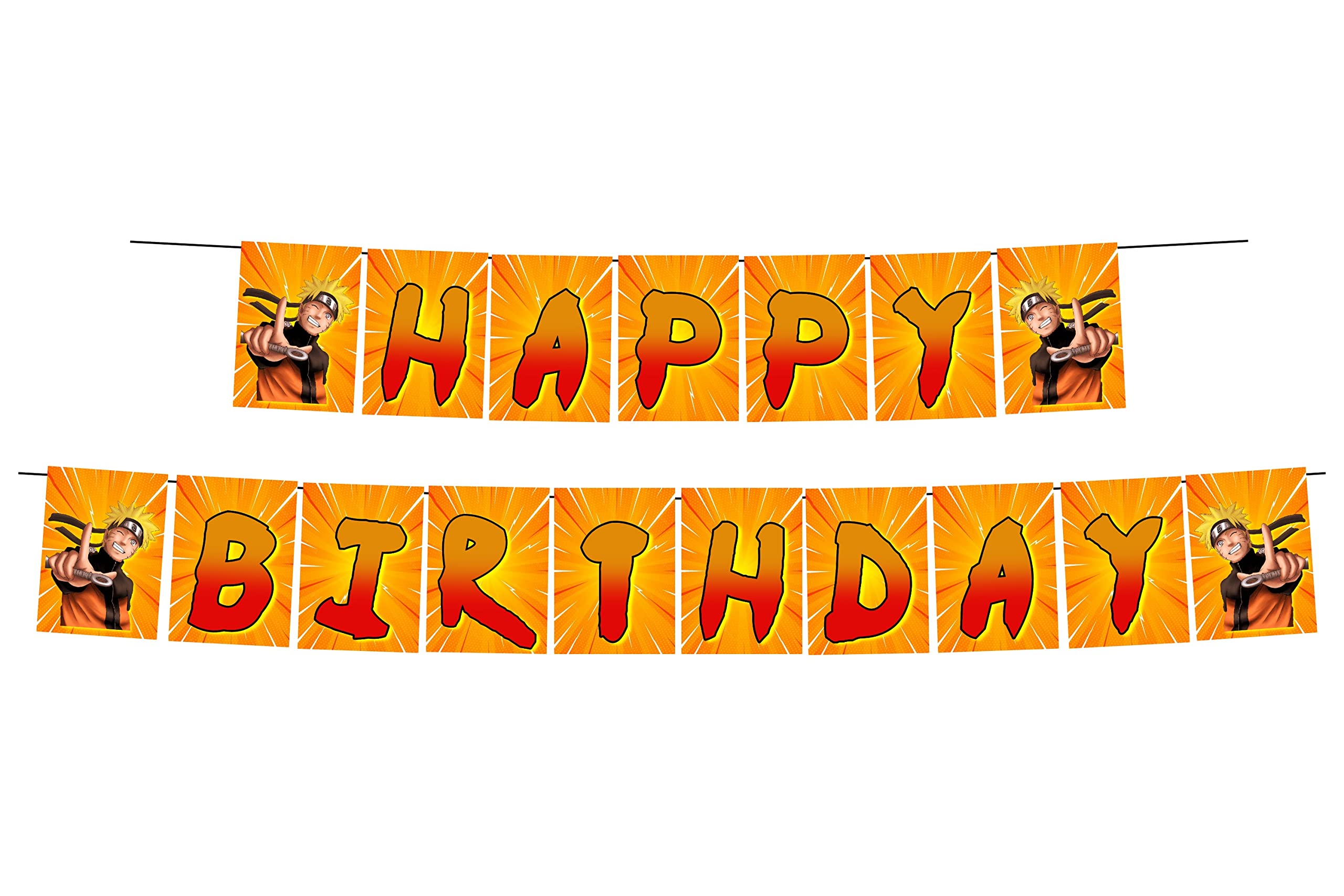 Buy Atpata Funky Naruto Fighter Theme 4 feet Happy Birthday Cardstock ...