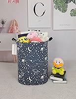 Vista 4 de QUEENLALA Cesta de almacenamiento grande, cesta de lavandería, baño, decoración del hogar, cesta de almacenamiento redonda plegable, para niños