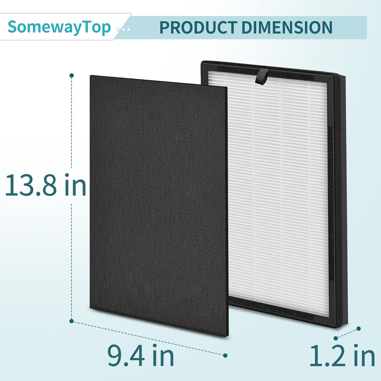 8L HEPA Replacement Filter Set Compatible with Okaysou Airmax 8L Air Filters, 3-Stage Airmax 8L Filter,and Blue Ultra-Filter Carbon Pre-Filter Air Cleaner for Home, 2 Pieces