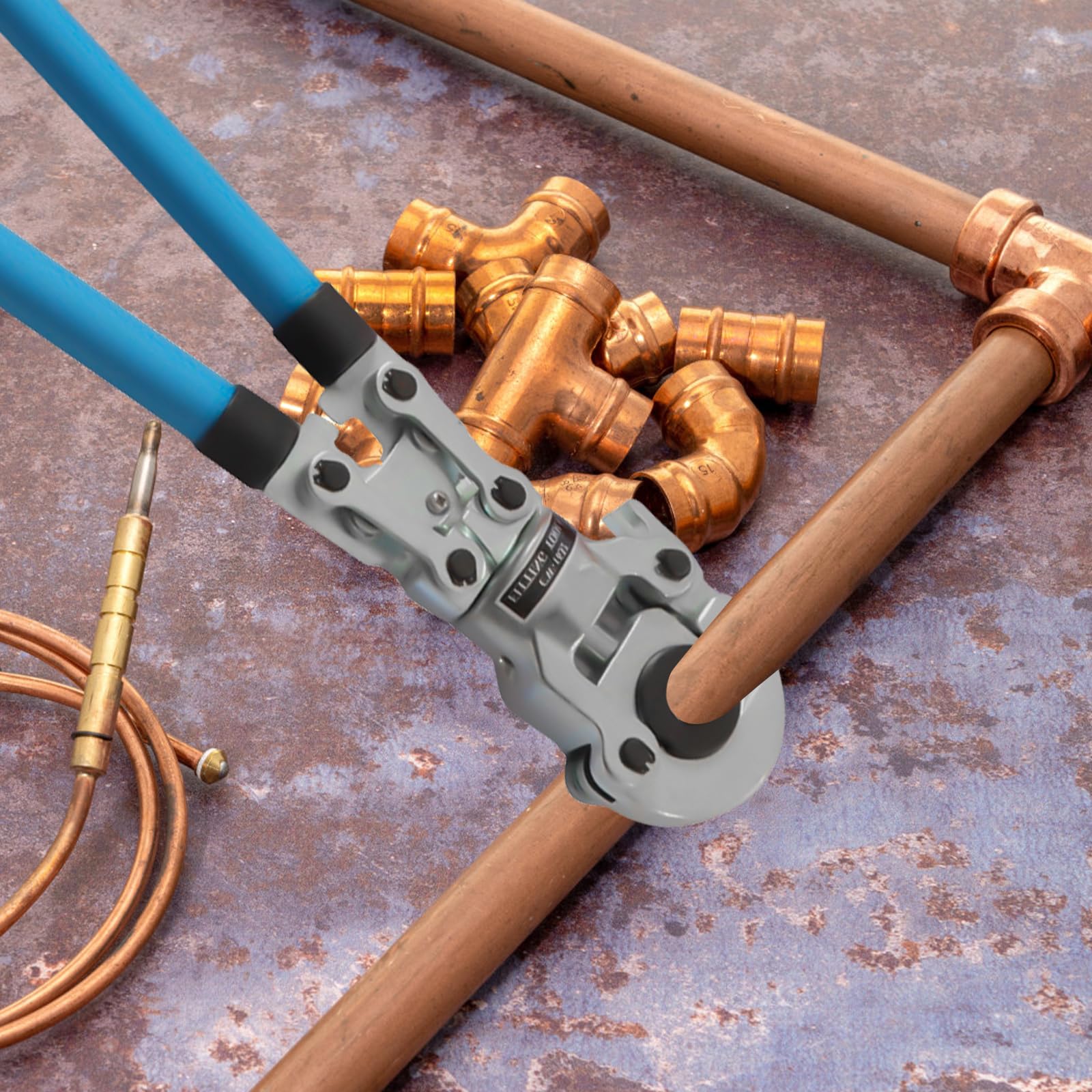 Pinza crimpatrice a mano in rame, per crimpare tubi in acciaio inox, tubi in alluminio, plastica Pex, tubi in Pb, raccordi in rame, manicotti in acciaio inox, manicotti in alluminio