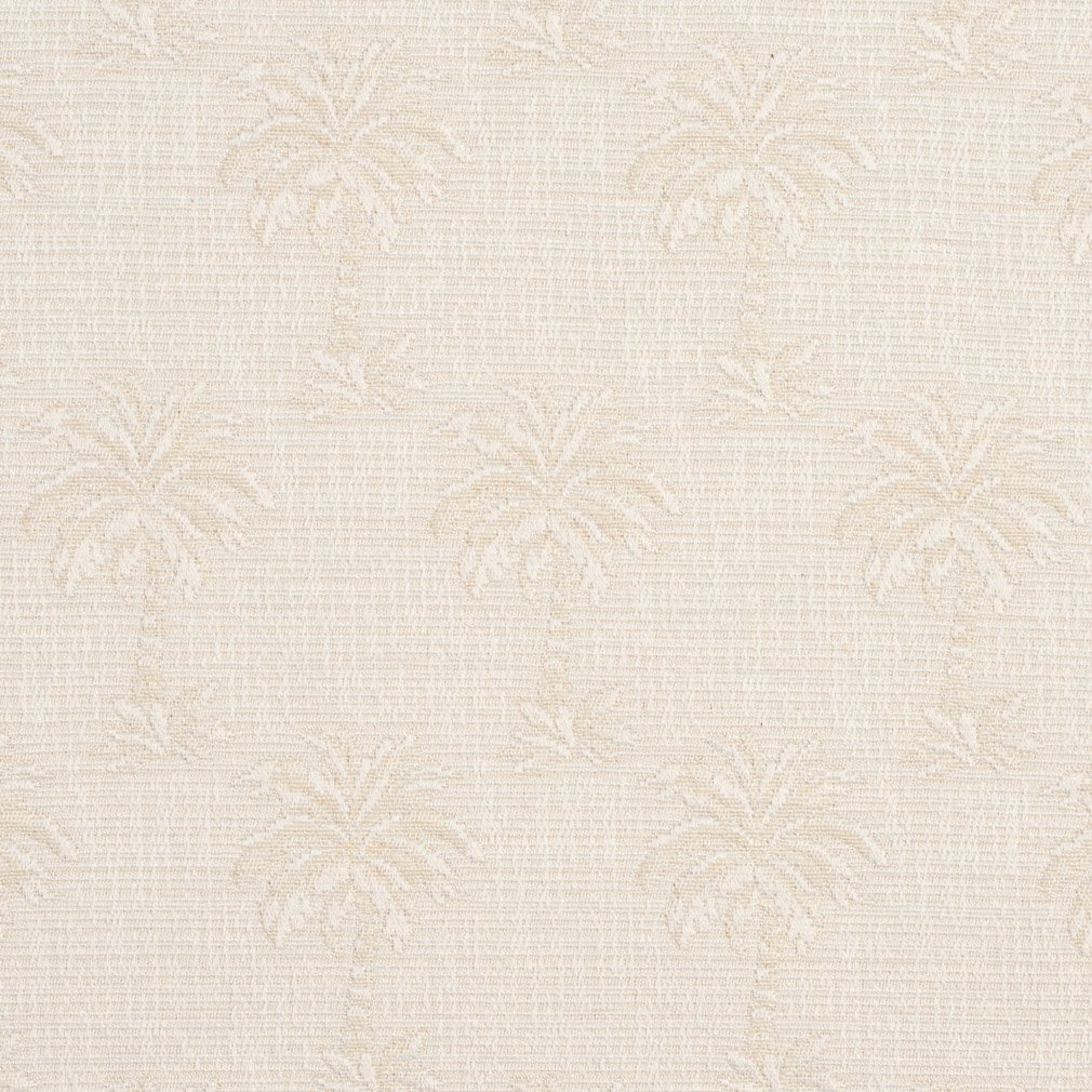 A077 Beige Tropical Textured Palm Trees Upholstery Fabric By The Yard