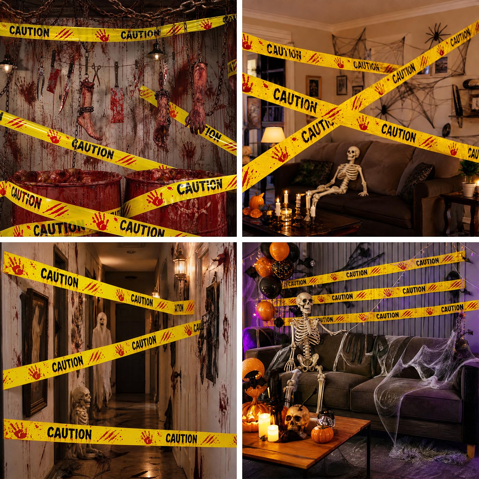 Halloween Caution Tape - Spooky Decorations -7 Halloween Caution Tape - Spooky Decorations -7