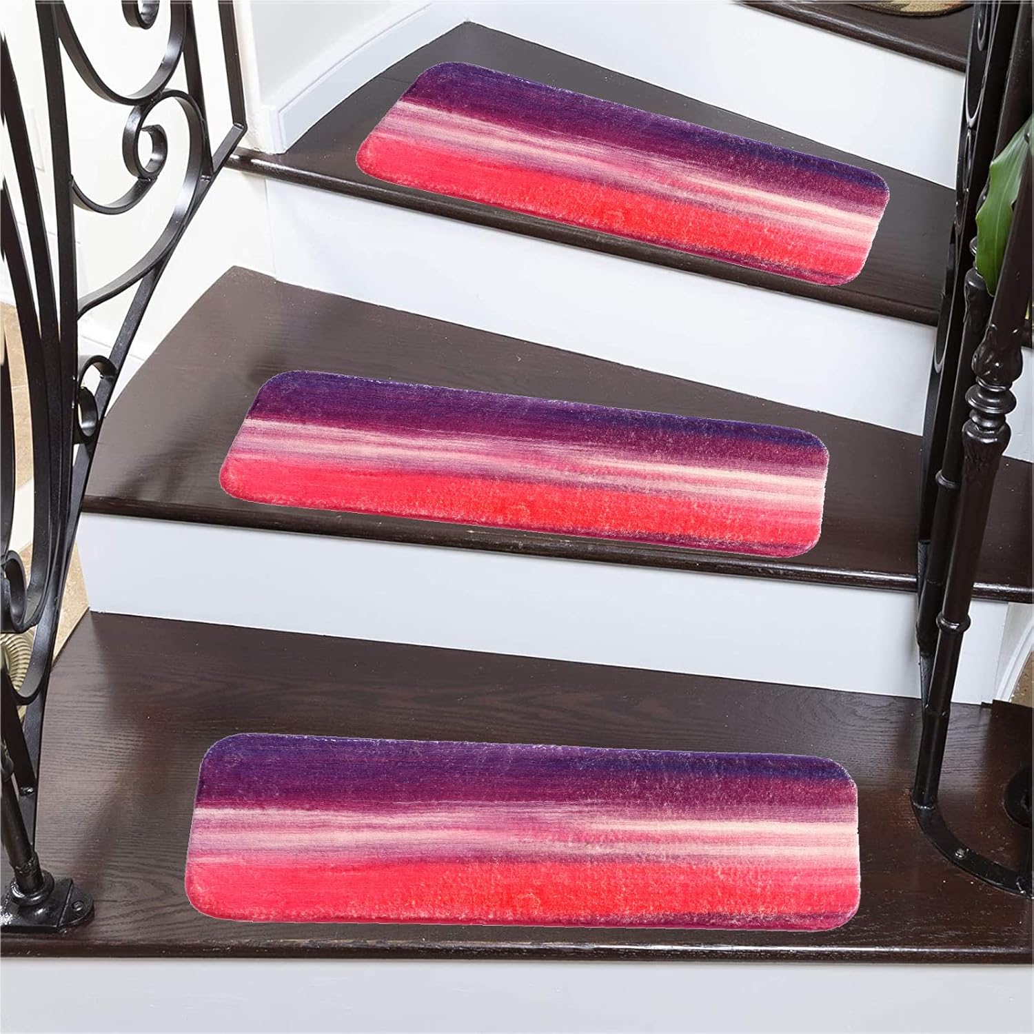 SLDAGe 70x22cm階段トレッド レインボーグラデーション滑り止め防水 