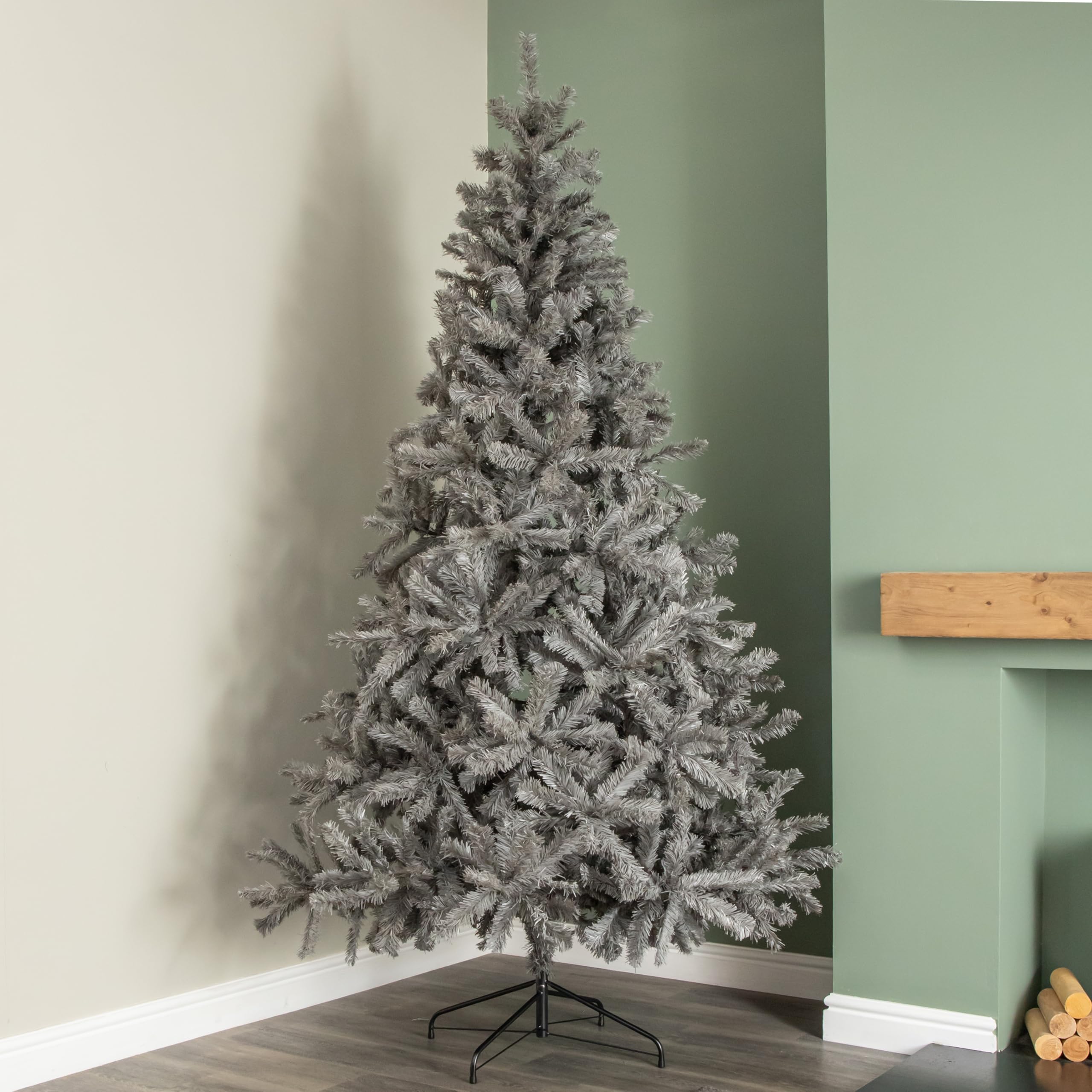 8ft Colorado Grey Spruce Wrapped with 1097 Tips - Grey