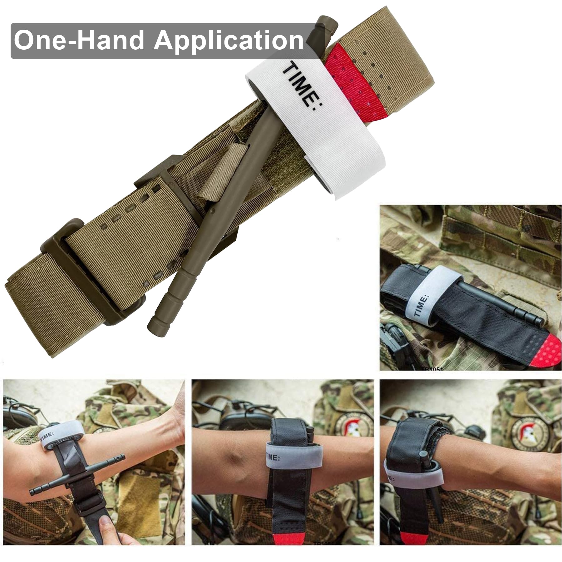 2 Pezzi Tourniquet,Laccio Emostatico,Tactical Tourniquet,Laccio Emostatico Militare Combattimento Funzionamento con Una Sola Mano,Laccio Emostatico per Emergenza per Escursioni,Medicazione emostatica