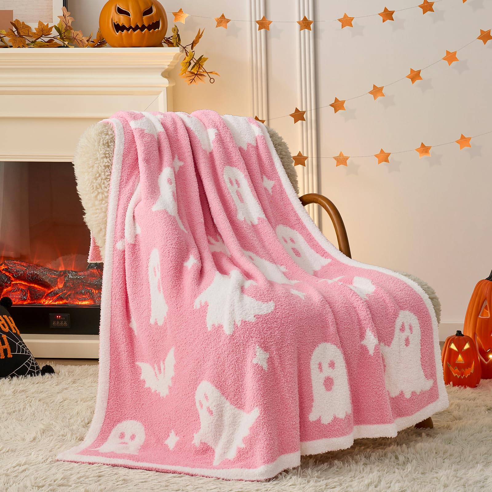 さ*め様 ヴァイスシュヴァルツ Halloween Night チノ ピンクサイ Amazon.com: Snuggle Sac Halloween Throw Blanket Pink Ghost Blanket