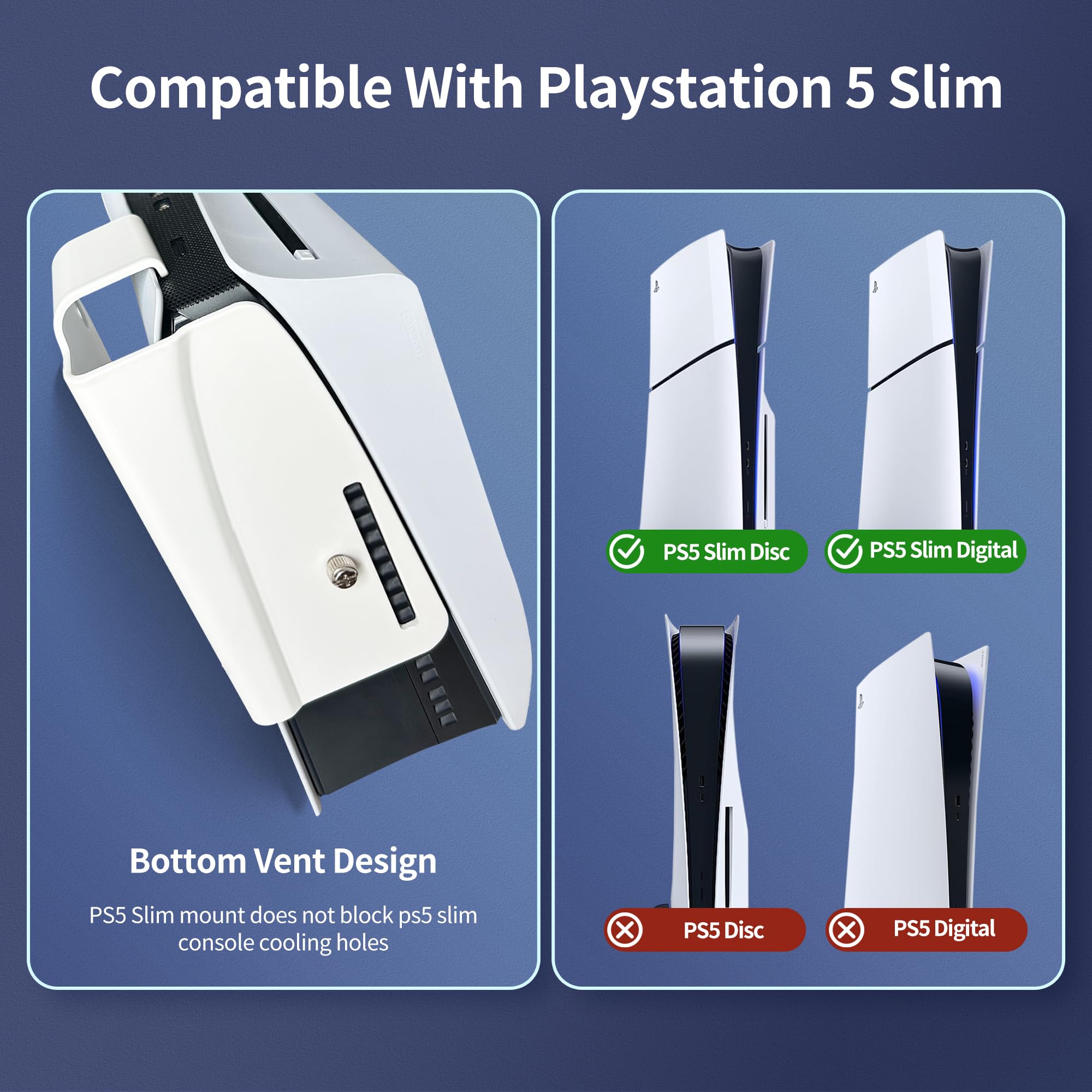 Amazon.co.jp: Holembry for PS5スリムウォールマウントキット, アルミ  