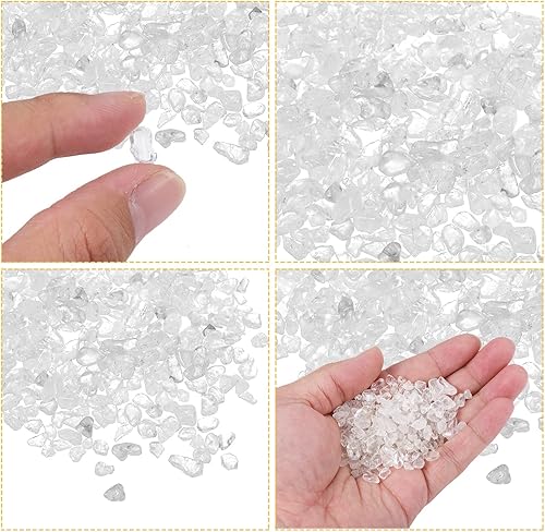 Miniatura 4 de MECCANIXITY Piedras pulidas de 0.44 libras, 0.44 libras de 5 a 0.276 in, cristal triturado natural, piedras pulidas irregulares, decoración de grava