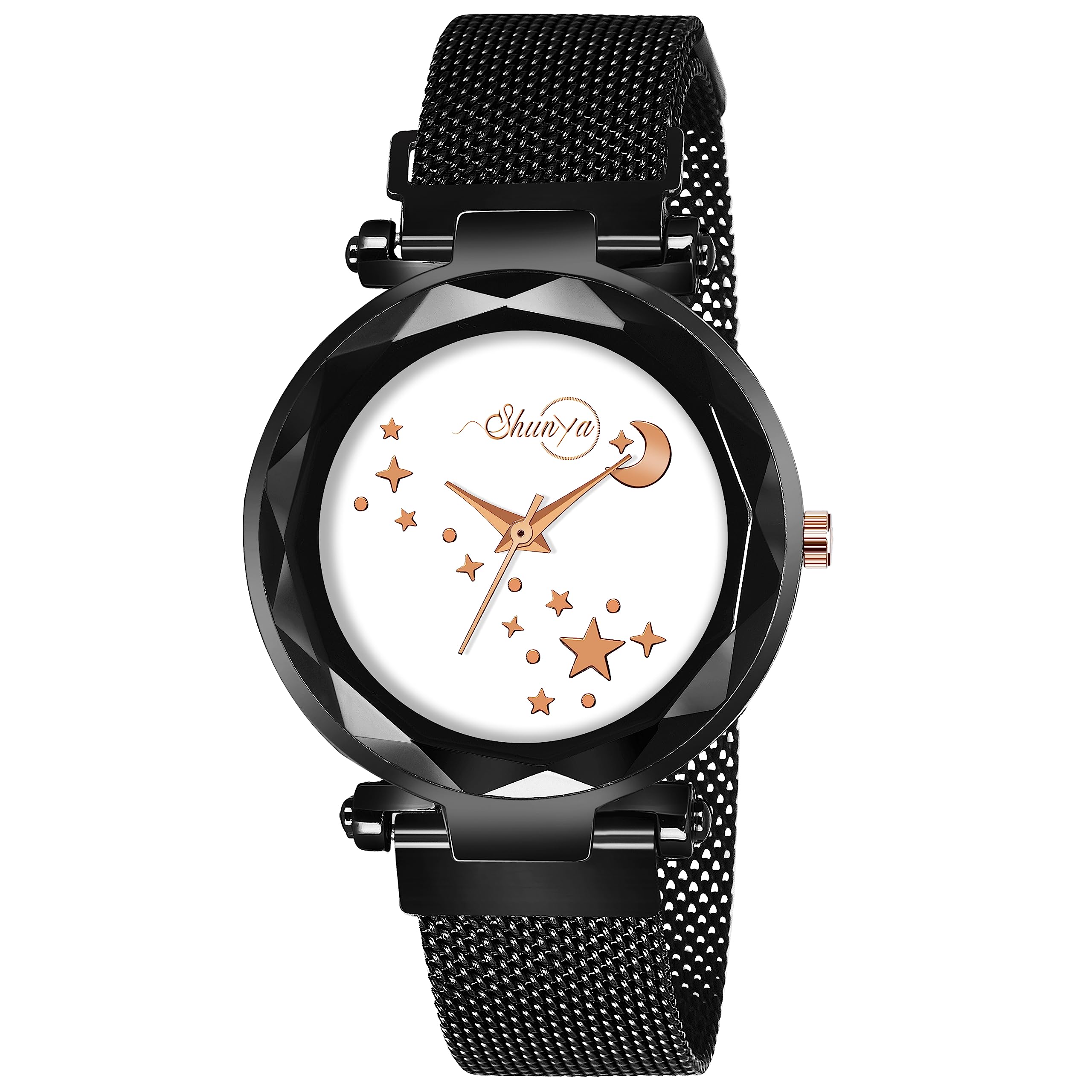 SATNAM ART Womens Metal Bezel Claspy Buckle Metal Case Analogue Watch-Pack of 1 (S-C-1012_Black) (B0CCLCWT1F) Amazon Price History, Amazon Price Tracker