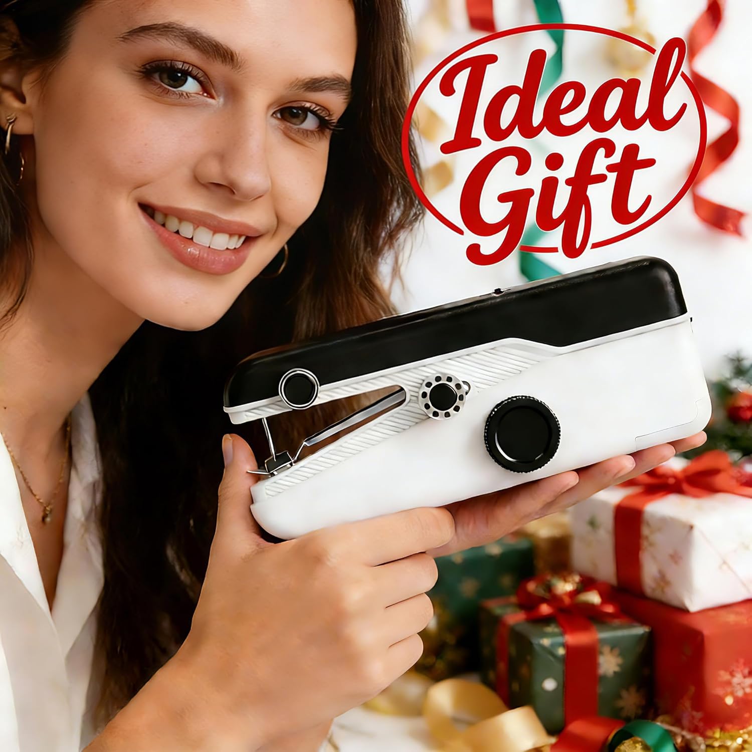 Handheld Sewing Machine, Heavy Duty Mini Sewing Machine 2-Speed 2 Power Modes Quick Sewing Kit Hand Sewing Machines Stitching for Beginners Adult, Portable Sewing Machine Suitable for DIY/Home/Travel