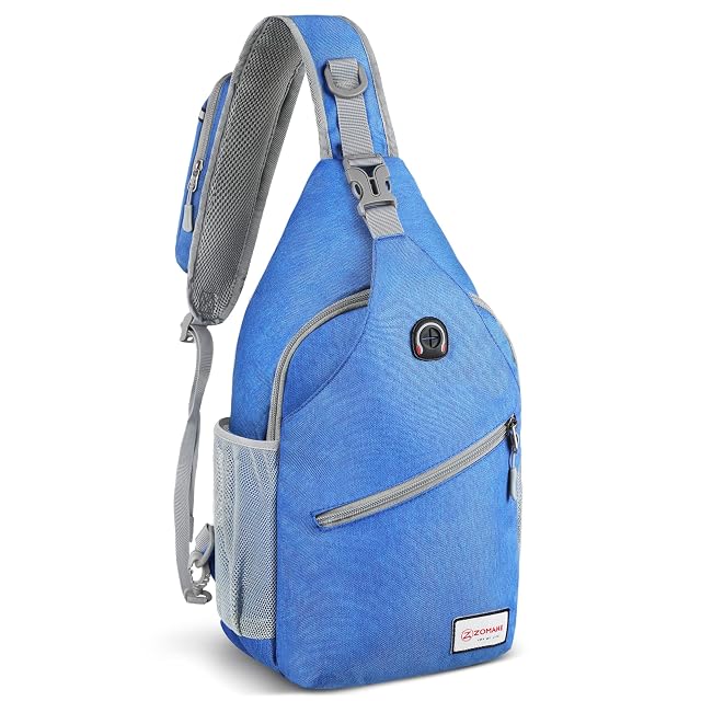 ZOMAKE Sling Bag Small Crossbody Sling Backpack Water Resistant Shoulder Daypack for Travel Anti Thief Chest Bag for