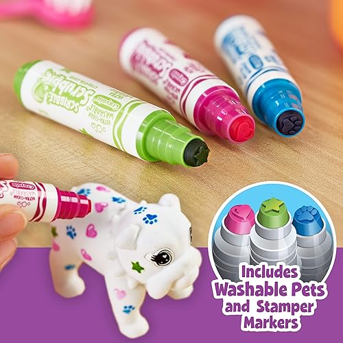 Miniatura 5 de Crayola Scribble Scrubbie Pet Tattoo Shop, Toy Pet Playset, regalo para niños, edad 3, 4, 5, 6