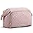 BAGSMART Travel Makeup Bag, Cosmetic Bag Small Make Up Organizer Case,Wide-open Pouch for Women Purse for Toiletries Accessories Brushes Blue