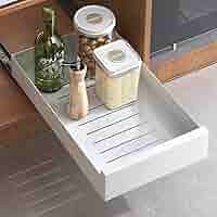 Cassetti Estraibili Per Cucina - Kit Scorrevole Senza Foratura, Bianco, 25x43x9cm | Organizzazione Armadi - Foto 3