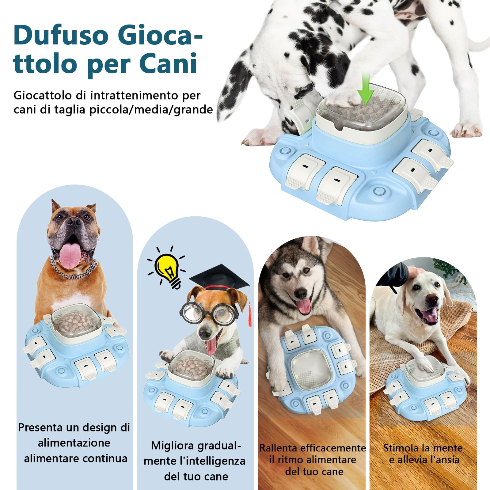 Giochi Cani intelligenza, Gioco Cane interattivo, Giochi intelligenti per Cani - Training Comportamentale - Migliorare il IQ - Livello 2 (Intermedio)