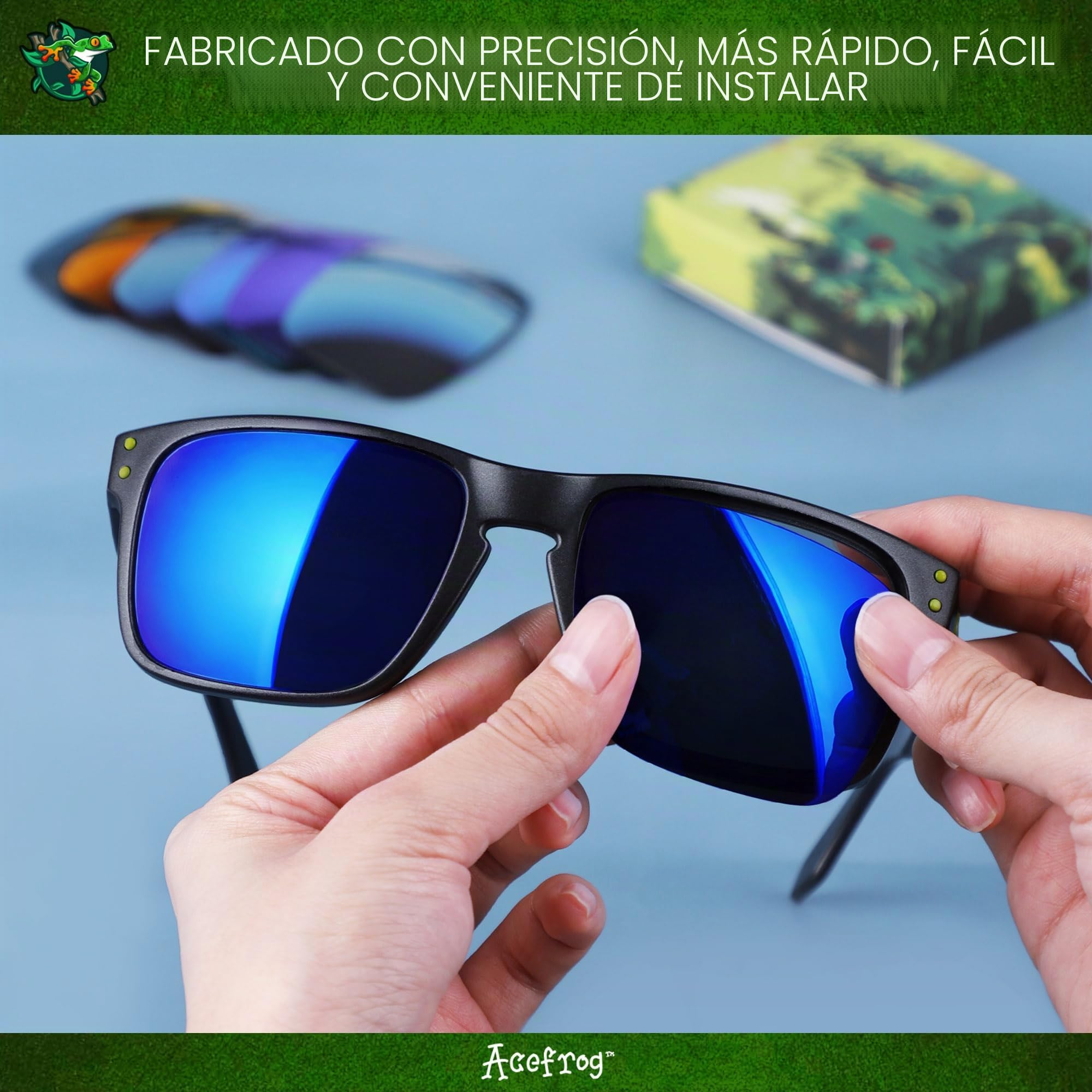 Acefrog 4 pares de lentes polarizados de repuesto para gafas de sol Oakley Flak 2.0 XL OO9188, ajuste perfecto, inastillable, antiarañazos, paquete económico