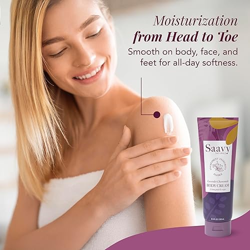 Miniatura 2 de Saavy Naturals Crema corporal profundamente hidratante para piel seca, manteca de karité nutritiva, a base de plantas y de origen sostenible,