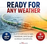 10ft Corde d'extension extérieure/intérieur 10/3 Gauge Ultra Lourds 3 Plonger SJTW, Imperméable, ETL Résistant au froid, Cord à longue puissance,15A 125V 1875W, Vert par LifeSupplyUSA