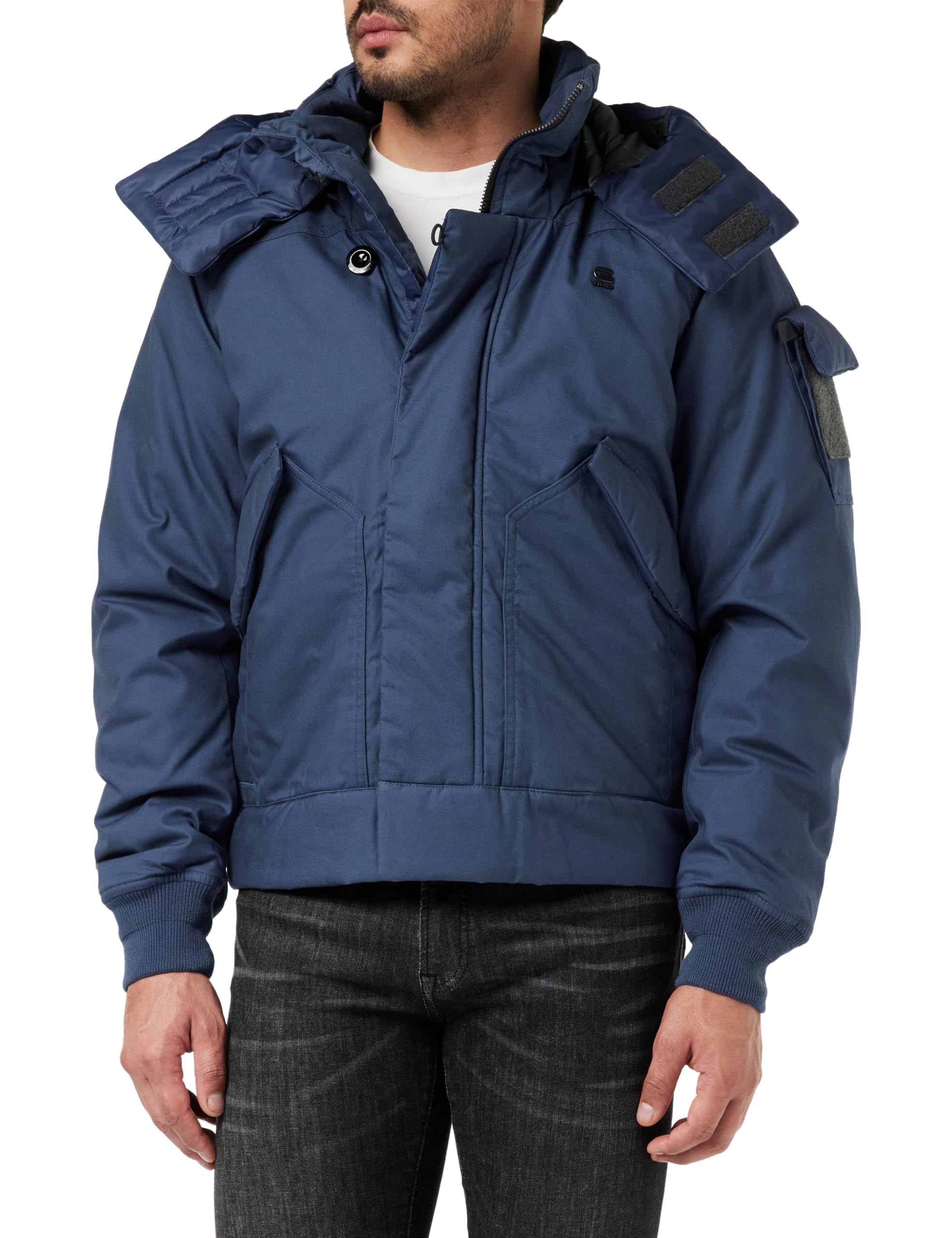 G-STAR RAW Mens Flight bomber puffer, Blue (rank blue D23644-D389-868), L